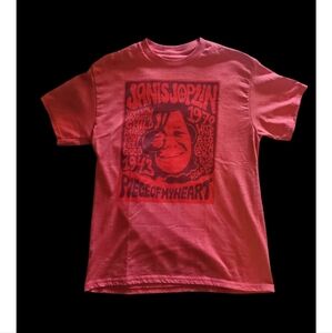Janis Joplin Red Graphic T-Shirt Uniesx No tag